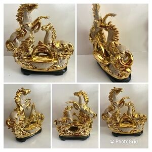 Gold and Silver Horse Figurine